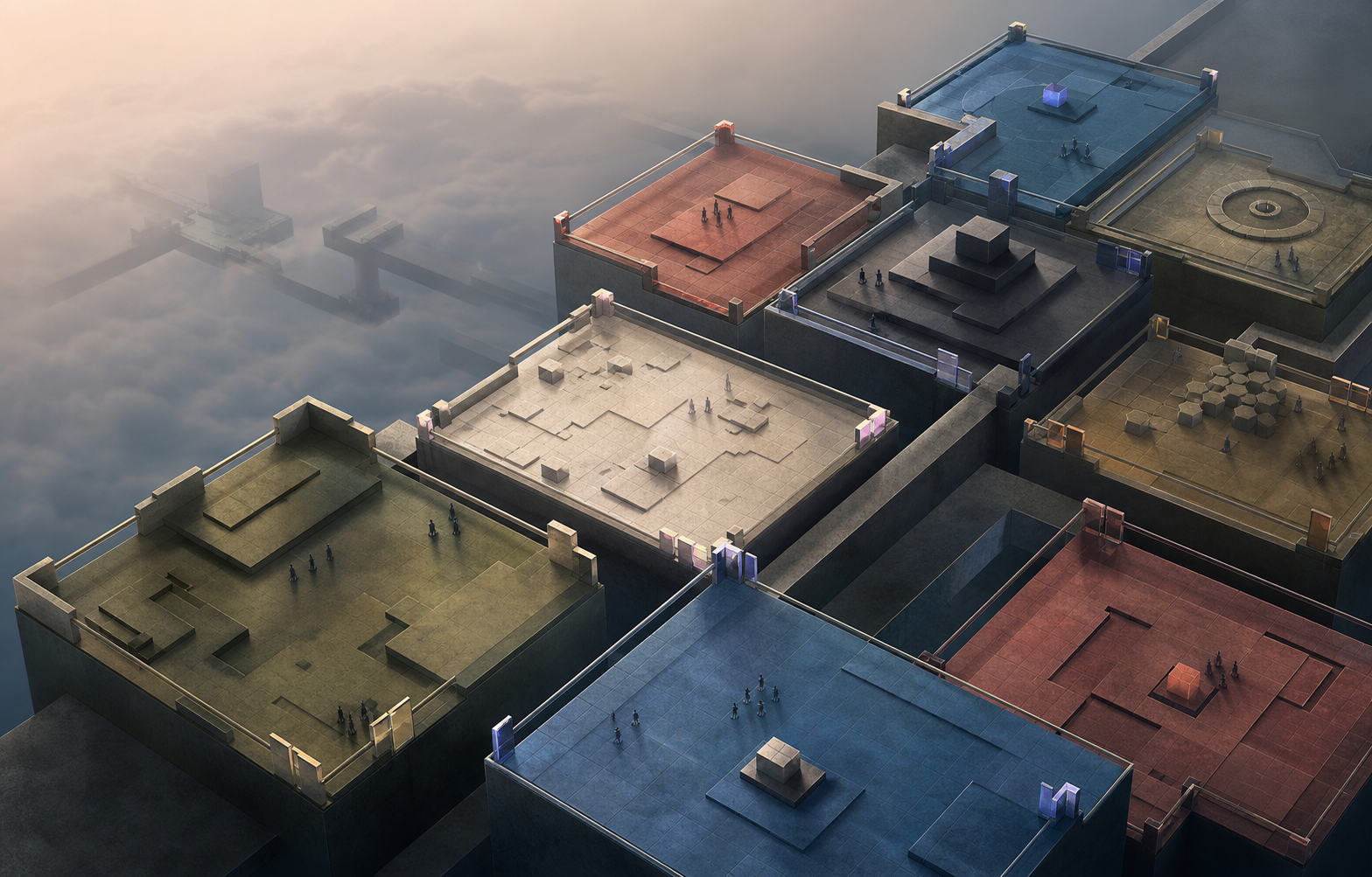 Abstract digital game review artwork